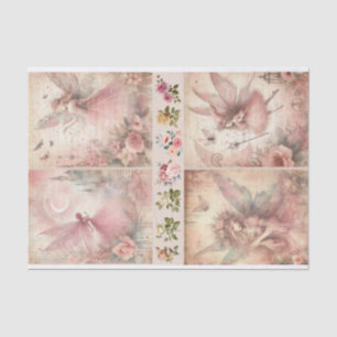 Papel De Seda Colagem de Fadas de Lixo Rosa, Artista Mistura de 