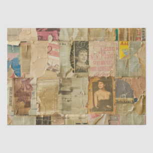 Papel De Seda Colagem de folhetos de jornal Rustic Vintage (6)