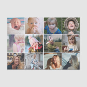 Papel De Seda Colagem de Fotos Simples 12 Fotos