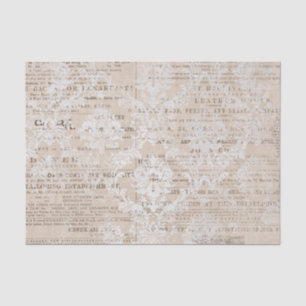 Papel De Seda Colagem de jornais Vintage