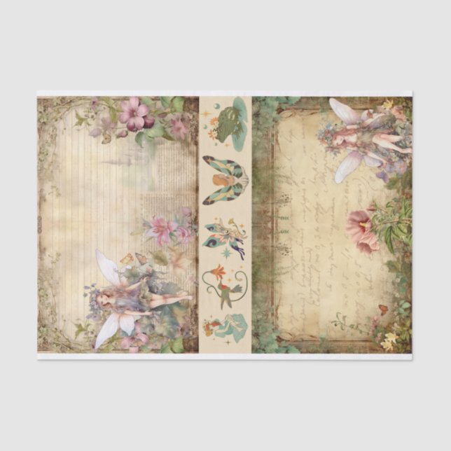 Papel De Seda Colagem de Leite de Lixo do Artista de Mídia Mistu (Frente )