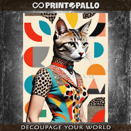 Papel De Seda Colagem de Meios séculos de pop Art de uma moda