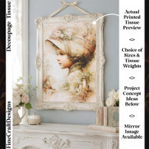Colagem de Menina Vintage Country Francesa FT8L De