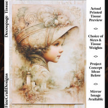 Colagem de Menina Vintage Country Francesa FT8R De