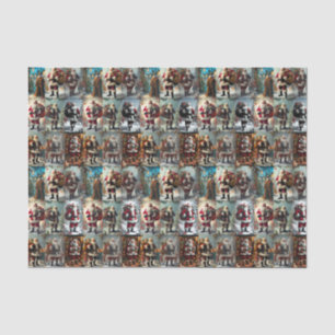 Papel De Seda Colagem de natais vintages   Feriado Retroativo