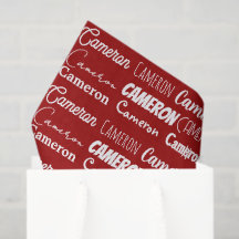 Colagem de Nome com Tipografia Vermelha Personaliz