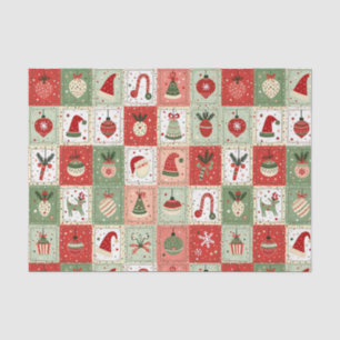 Papel De Seda Colagem de Patches de Natal