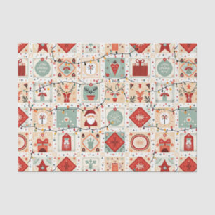 Papel De Seda Colagem de Patches de Natal