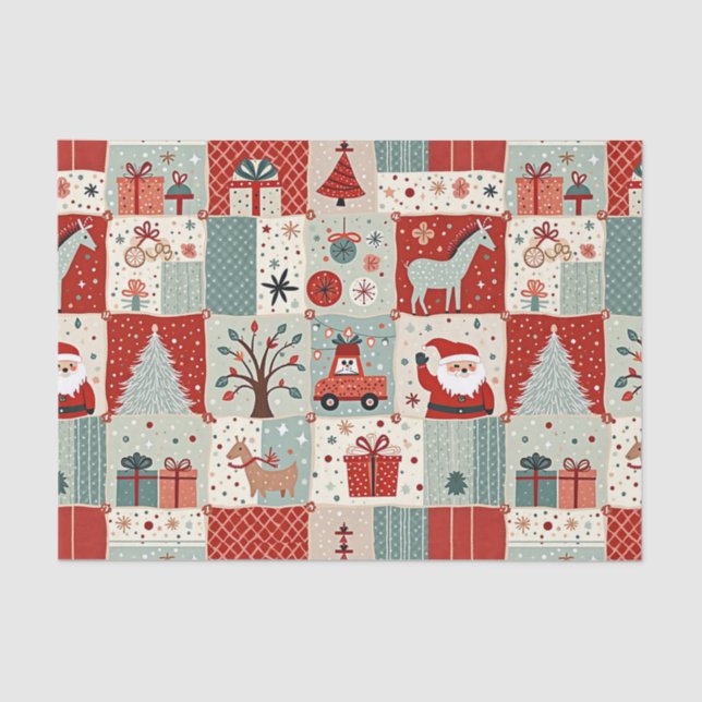 Papel De Seda Colagem de Patches de Natal (Frente )