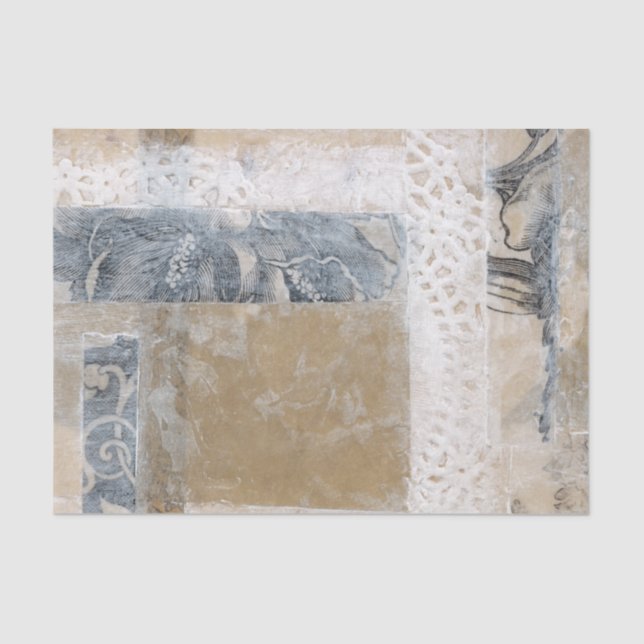 Papel De Seda Colagem de rendas II (Frente )