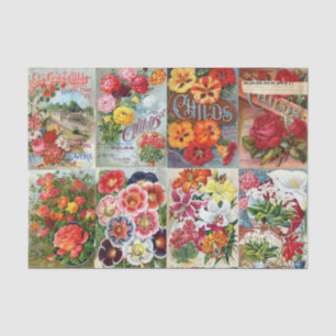 Papel De Seda Colagem do jardim dos pacotes da semente de flor