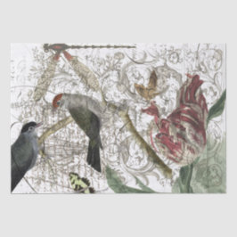 Papel De Seda Colagem do pássaro