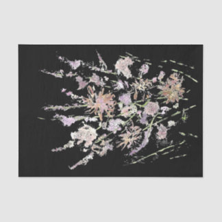 Papel De Seda Colagem Floral de Descamação de Flores Selvagens