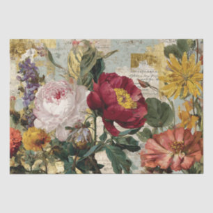 Papel De Seda Colagem Floral Vibrante de Inspiração Italiana