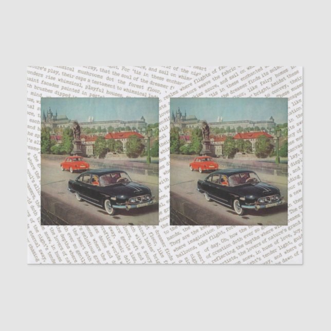 Papel De Seda Colagem ou presente de desacoplamento de carro vin (Frente )