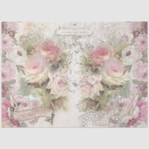 Papel De Seda Colagem Série Shabby Chic Design 1