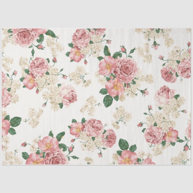 Papel De Seda Colagem Série Shabby Chic Design 2 (Frente )