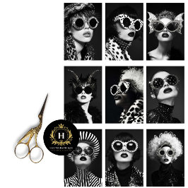 Papel De Seda Colagem Vintage Glamour de Estrela do Rock Retrô D