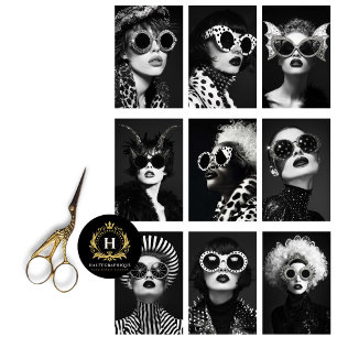 Papel De Seda Colagem Vintage Glamour de Estrela do Rock Retrô D
