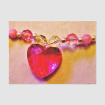 Colar Coração Rosa