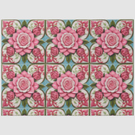 Papel De Seda Coleção Bela de Rosas Rosa Popular