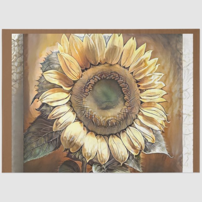 Papel De Seda Coleção de Artes Modernas de Sunflower (Frente )
