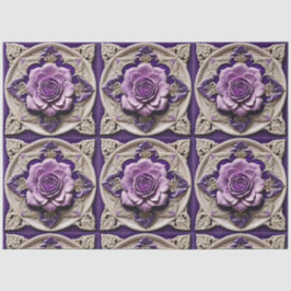 Papel De Seda Coleção de Bela Bonita de Rosas Roxos