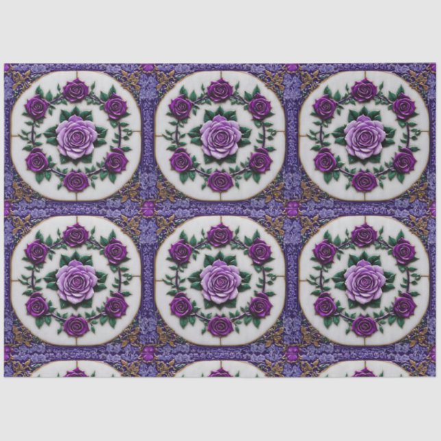 Papel De Seda Coleção de Bela Rosas Populares (Frente )