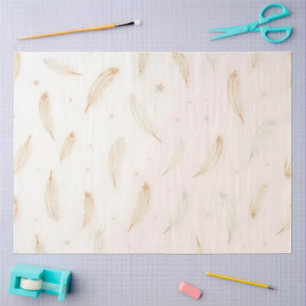 Papel De Seda Coleção de Boho de Penas Modernas de Luxury