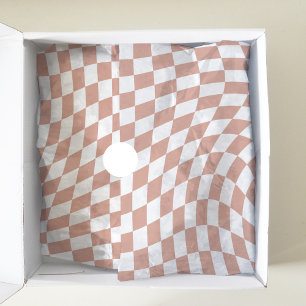 Papel De Seda Coleção de Casamento Rose Gold Check Xadrez
