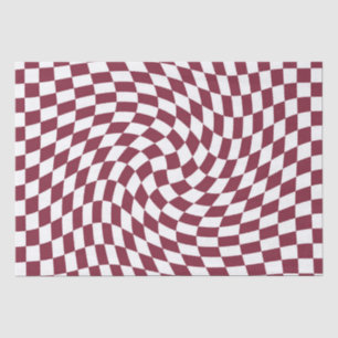 Papel De Seda Coleção de Casamento Violeta Borgonha Xadrez