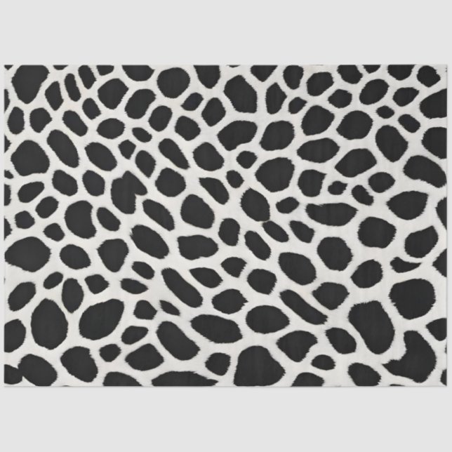 Papel De Seda Coleção de Leopardo Branco de Luxo Popular Elegant (Frente )