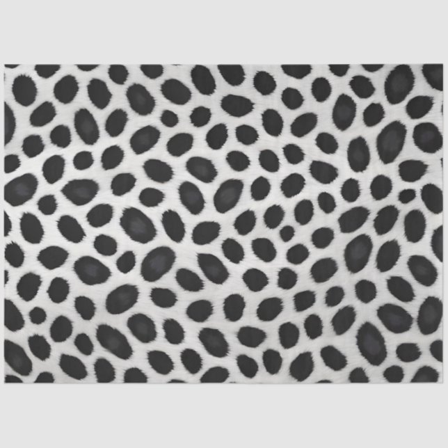 Papel De Seda Coleção de Luxo Moderno e Leopardo Branco (Frente )