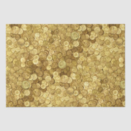 Papel De Seda Coleção de Moedas Douradas Antiga