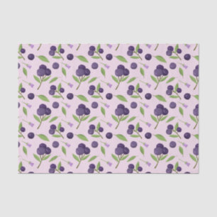 Papel De Seda Coleção de padrões da cesta de fruta - Airelas azu