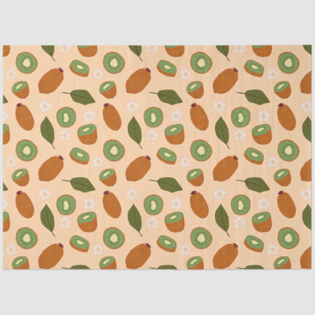 Papel De Seda Coleção de padrões da fruta - Kiwi (Frente )