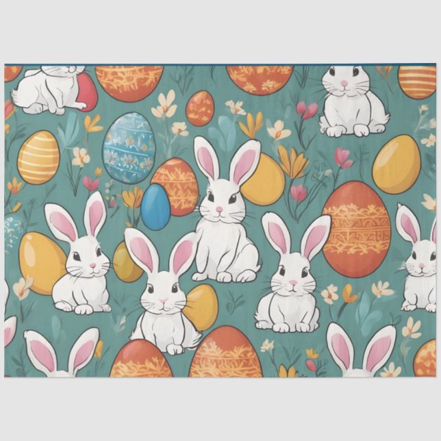 Papel De Seda Coleção de Páscoas Trendy Bunny (Frente )