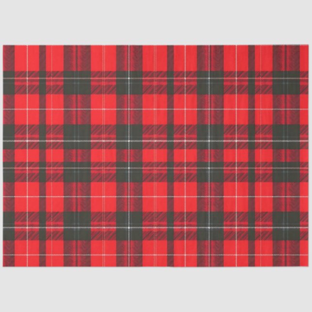 Papel De Seda Coleção de Tartan Tradicional Vermelho xadrez (Frente )