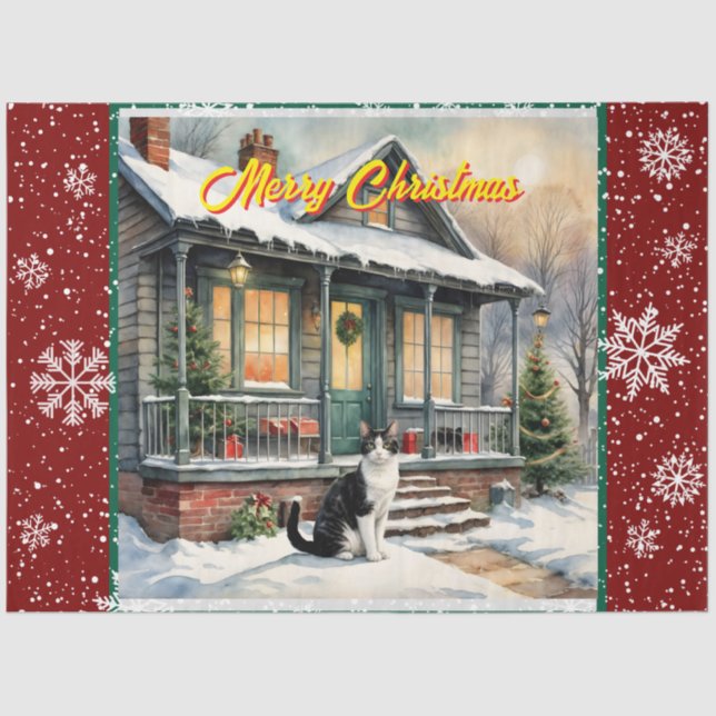 Papel De Seda Coleção de Tendências Bonitas de Natal Feriado (Frente )