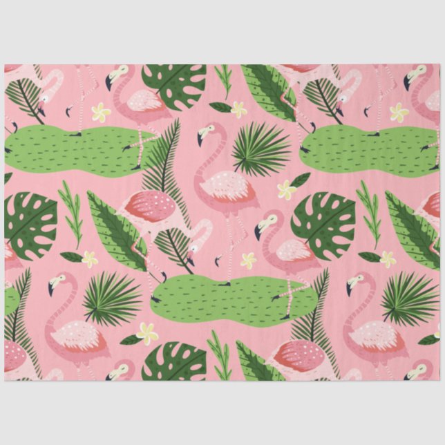Papel De Seda Coleção de Verão Flamingo Um Design 5 (Frente )
