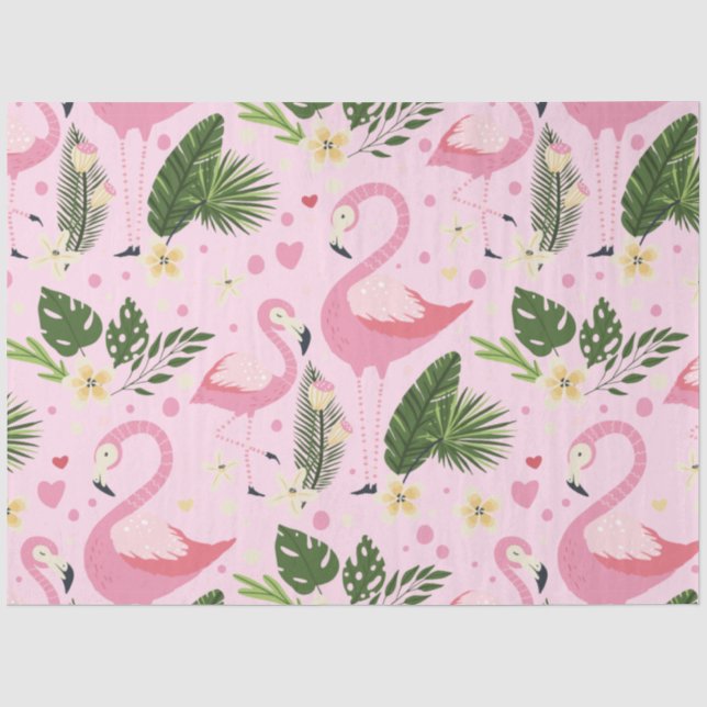 Papel De Seda Coleção de Verão Flamingo Um Design 8 (Frente )