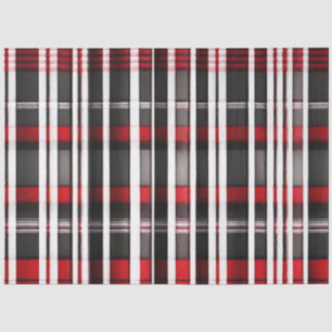 Papel De Seda Coleção de Xadrezes Negra Abstrato Vermelha Modern