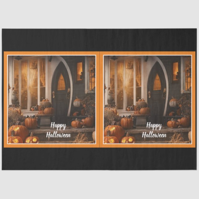 Papel De Seda Coleção Doméstica Feliz de Halloween (Frente )