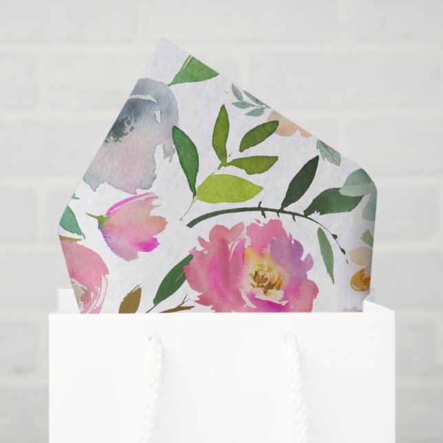 Papel De Seda Coleção Floral Dia das Mães Primavera Rosa (Sacola de presentes)