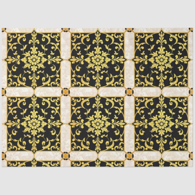 Papel De Seda Coleção Floral Elegante de Luxo Moderno (Frente )