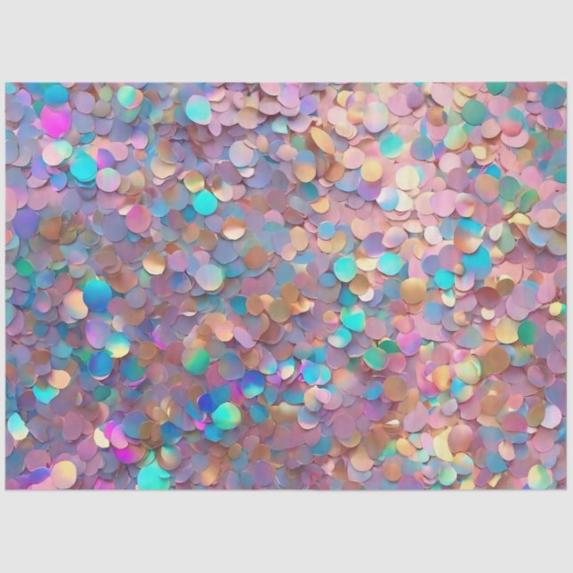 Papel De Seda Coleção Holográfica Moderna da Opal da Glitter (Frente )