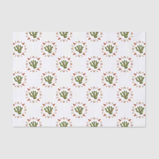 Papel De Seda Coleção Llamarama | Círculo Cactus (Frente )