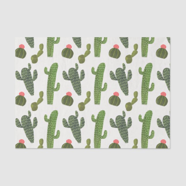 Papel De Seda Coleção Llamarama | Cute Cactus (Frente )