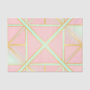Papel De Seda Coleção Luxuosa e Tendência Rosa Bege, Verde Menta
