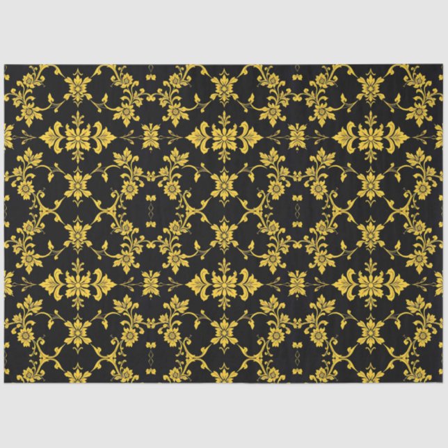 Papel De Seda Coleção Moderna de Luxo Elegante Floral (Frente )